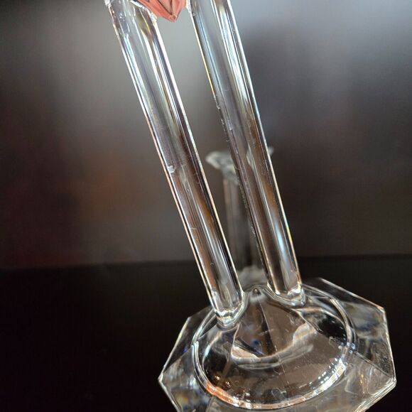 LENOX Fine Crystal 6" Candlesticks Pillars Set Of 2 Made In Germany XLNT Cond! - Picture 4 of 8